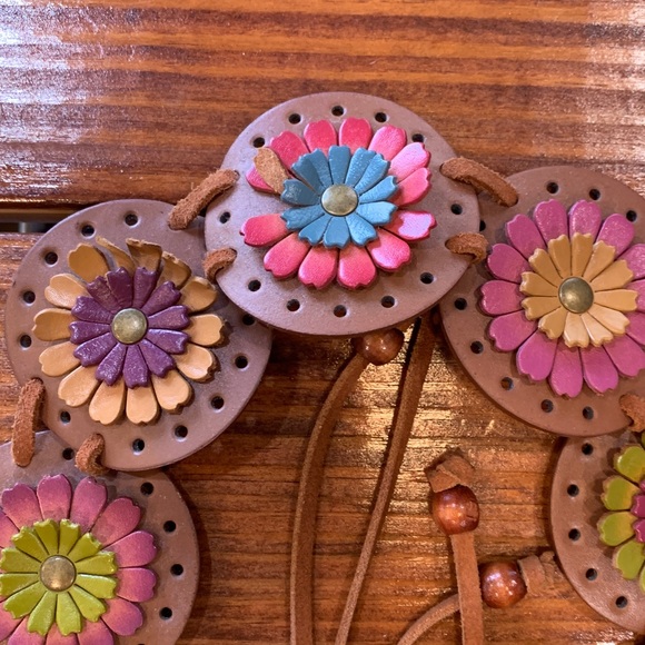 Vintage Boho Floral Leather Belt - Picture 8 of 16